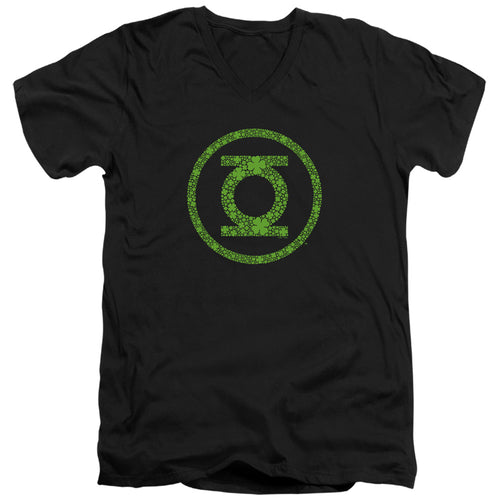 Green Lantern St. Patrick'S Day Shamrock Logo V-Neck T-Shirt