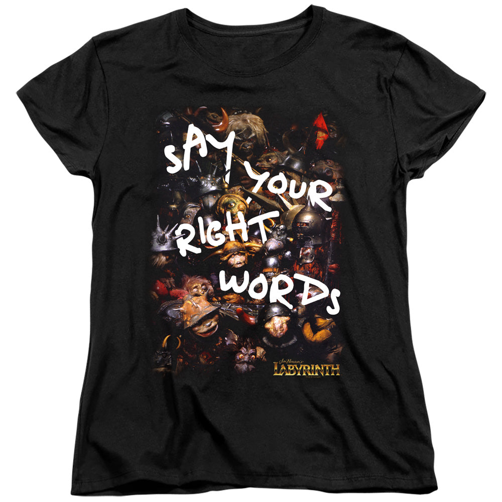 Labyrinth Right Words Womens T-Shirt
