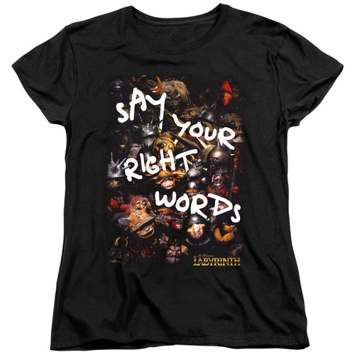 Labyrinth Right Words Womens T-Shirt