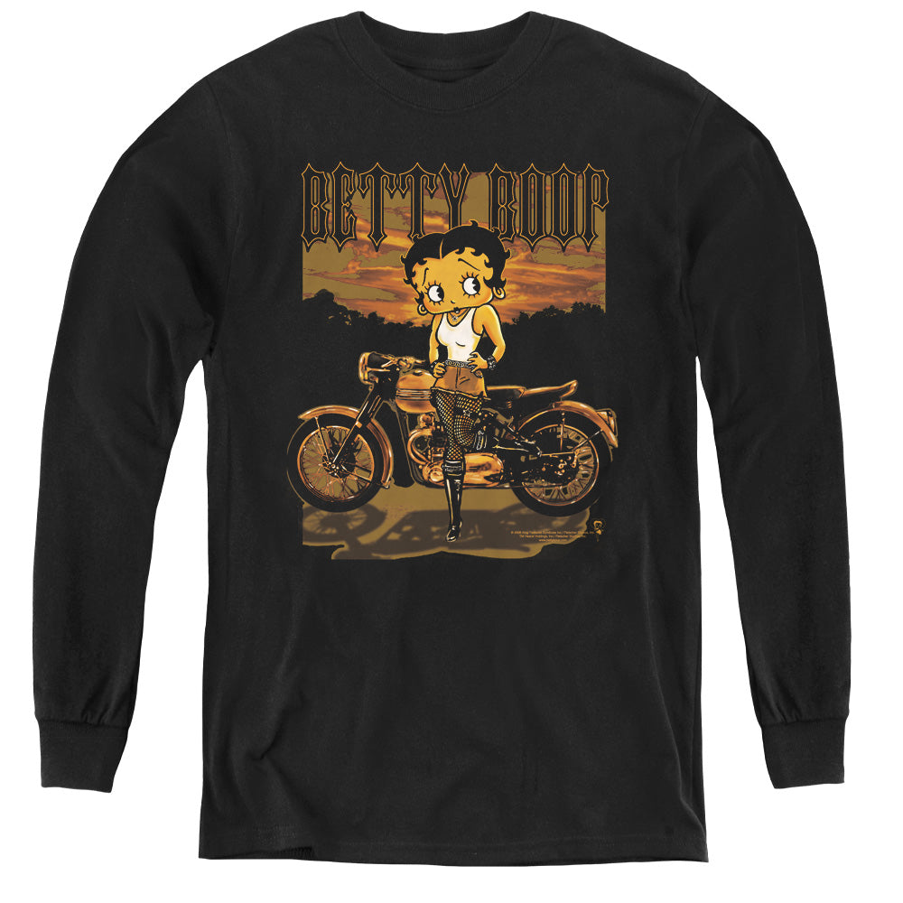 Betty Boop Rebel Rider Youth Long Sleeve T-Shirt