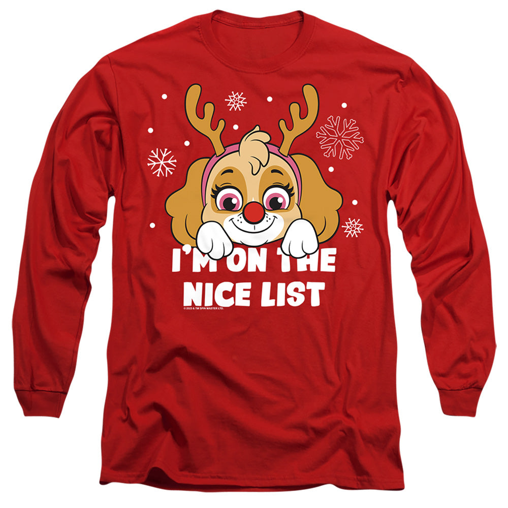 Paw Patrol Skye Nice Christmas List Long Sleeve T-Shirt