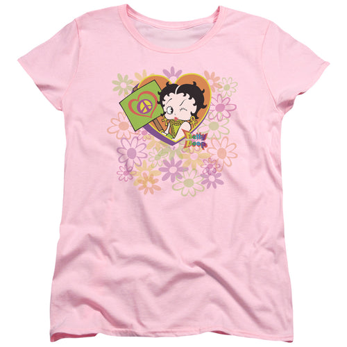 Betty Boop Peace Love and Boop Womens T-Shirt