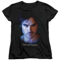 The Vampire Diaries Damon Portrait Womens T-Shirt