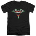 Batman Joker Bat Logo V-Neck T-Shirt