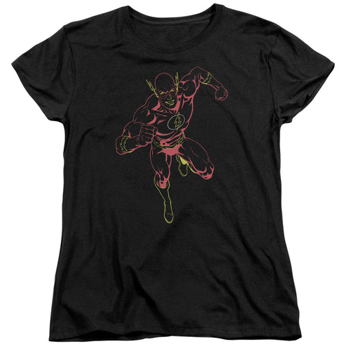 Justice League Neon Flash Womens T-Shirt