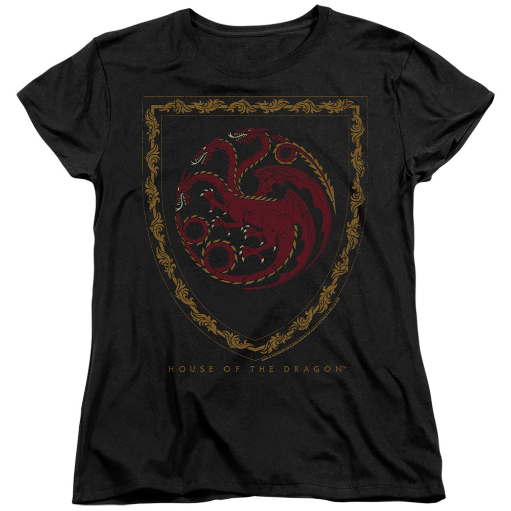 House of the Dragon Dragon Shield Vintage Dark Womens T-Shirt