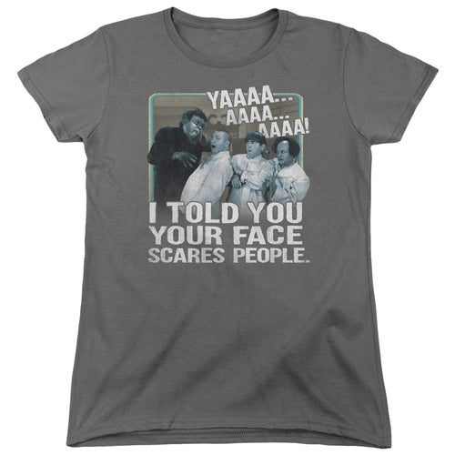 The Three Stooges Your Face Scares People Womens T-Shirt