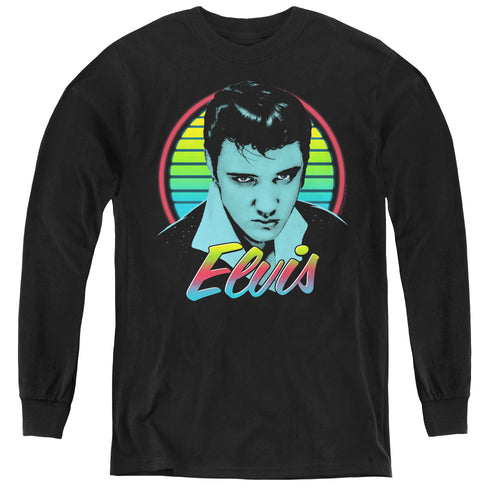 Elvis Presley Neon King Youth Long Sleeve T-Shirt