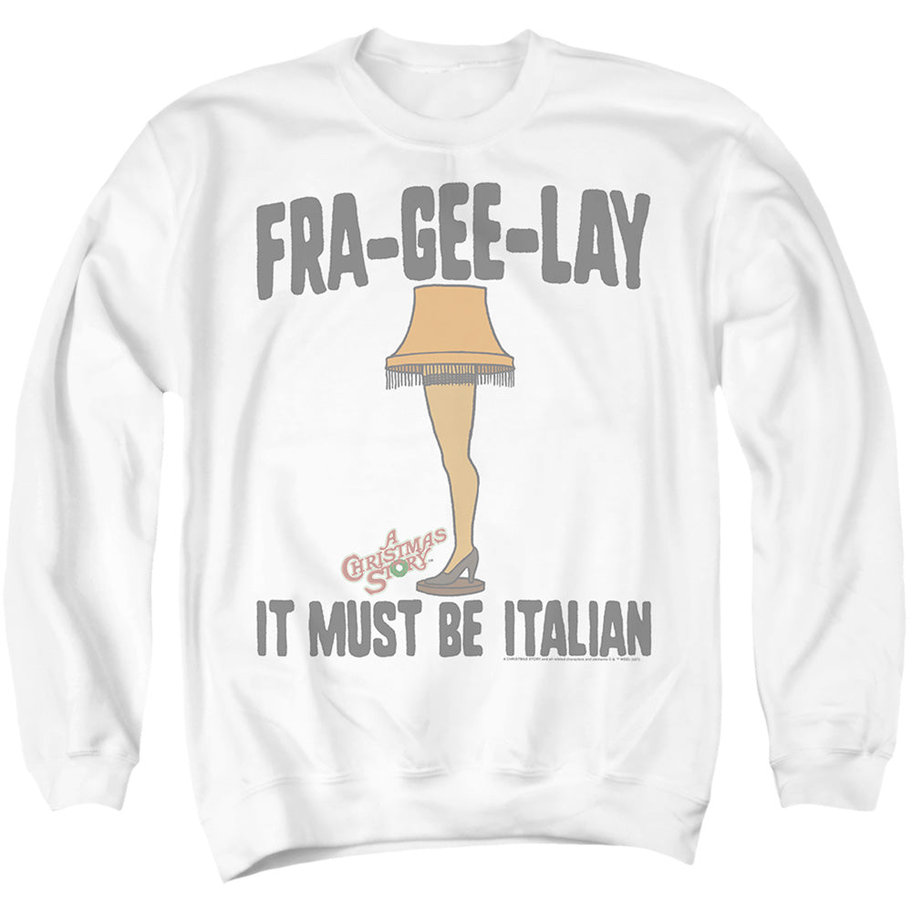 A Christmas Story Fra-Gee-Lay' Fragile Leg Lamp Crewneck Sweatshirt