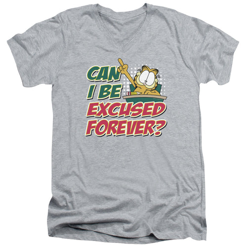 Garfield Excused Forever V-Neck T-Shirt