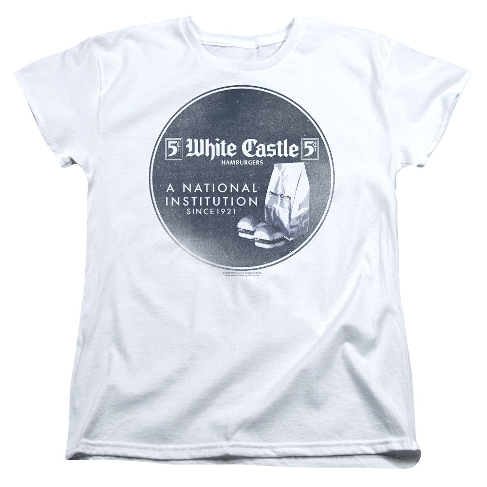 White Castle A National Institution Since 1921 Womens T-Shirt