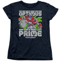 Transformers Optimus Prime in Ruins Womens T-Shirt
