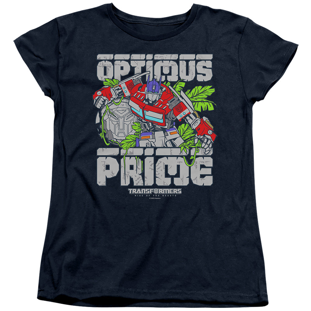 Transformers Optimus Prime in Ruins Womens T-Shirt
