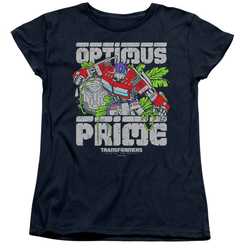 Transformers Optimus Prime in Ruins Womens T-Shirt