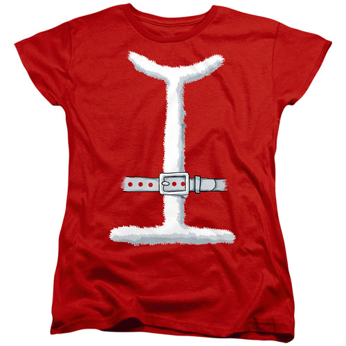 Christmas Santa Belt Womens T-Shirt