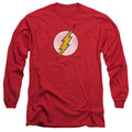 The Flash Flash Logo Distressed Long Sleeve T-Shirt