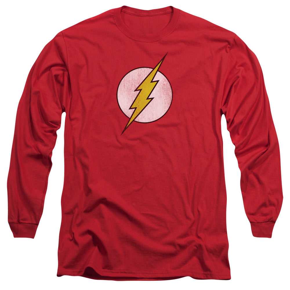 The Flash Flash Logo Distressed Long Sleeve T-Shirt