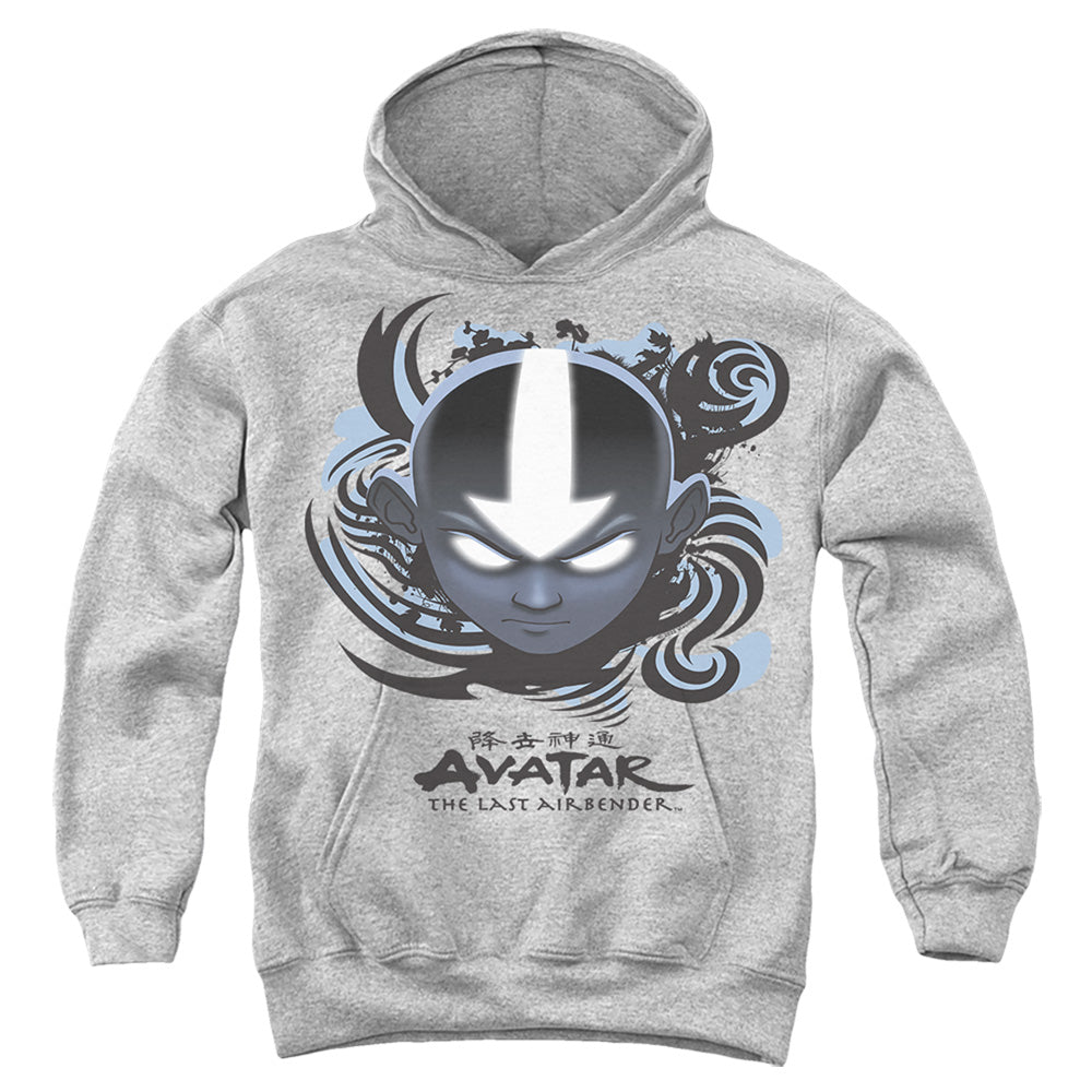 Avatar: The Last Airbender Airbender Blue And Black Kanji Youth Hoodie