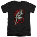 Zombie Pinup Red V-Neck T-Shirt