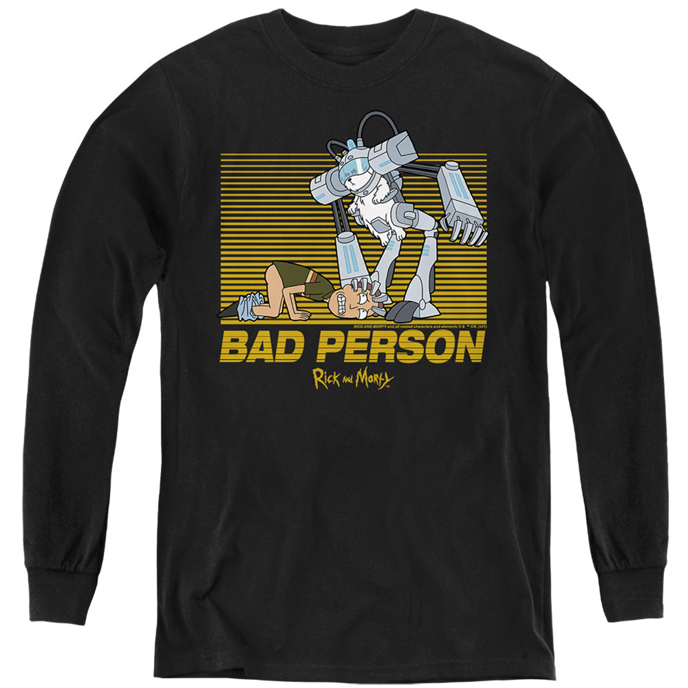 Rick and Morty Bad Person Youth Long Sleeve T-Shirt