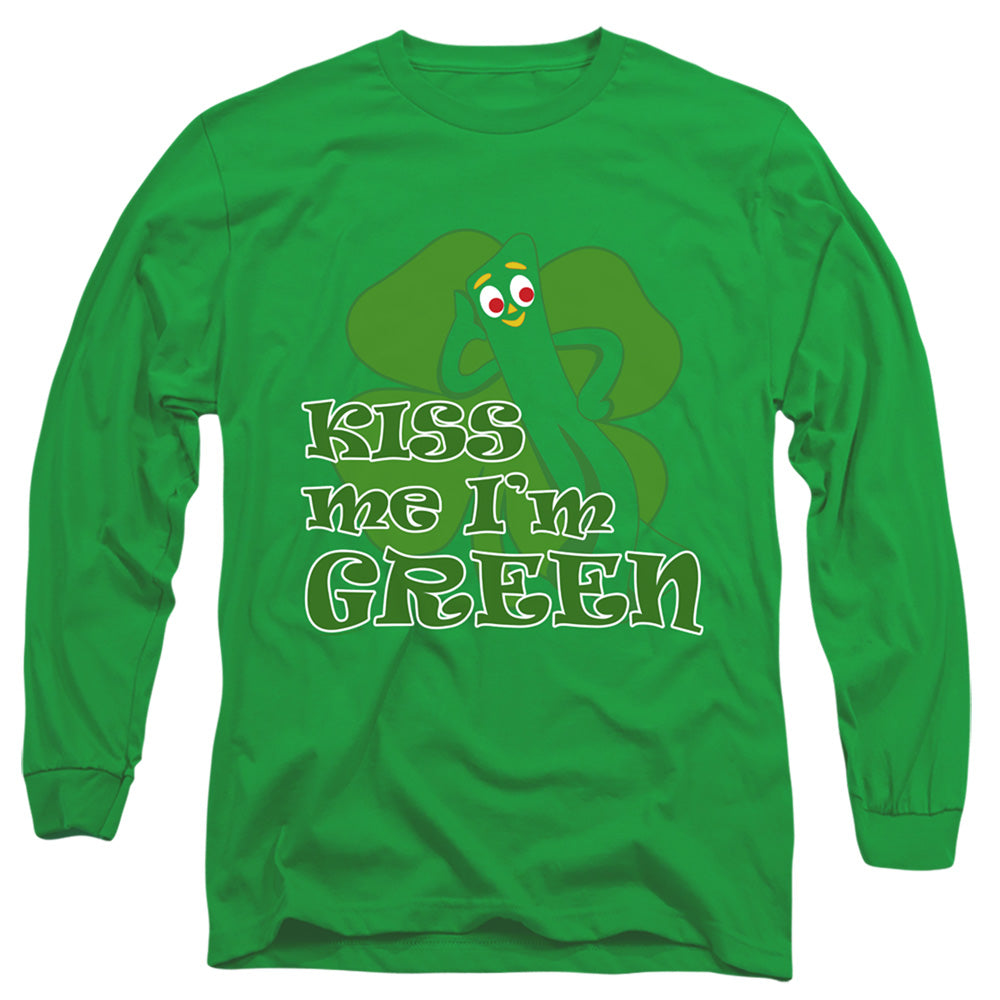 Gumby Kiss Me Im Green Long Sleeve T-Shirt
