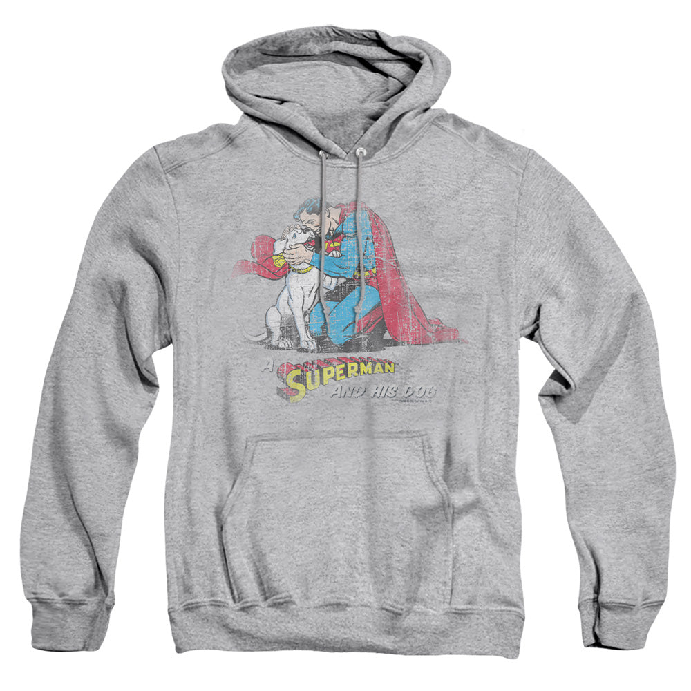 Superman And His Dog Pullover Hoodie
