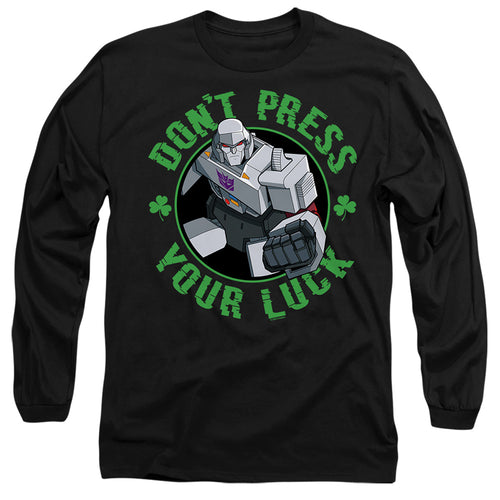 Transformers ST. Patrick's Day Megatron Don't Press Your Luck Long Sleeve T-Shirt