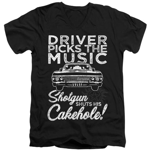 Supernatural Driver Picks the Music V-Neck T-Shirt