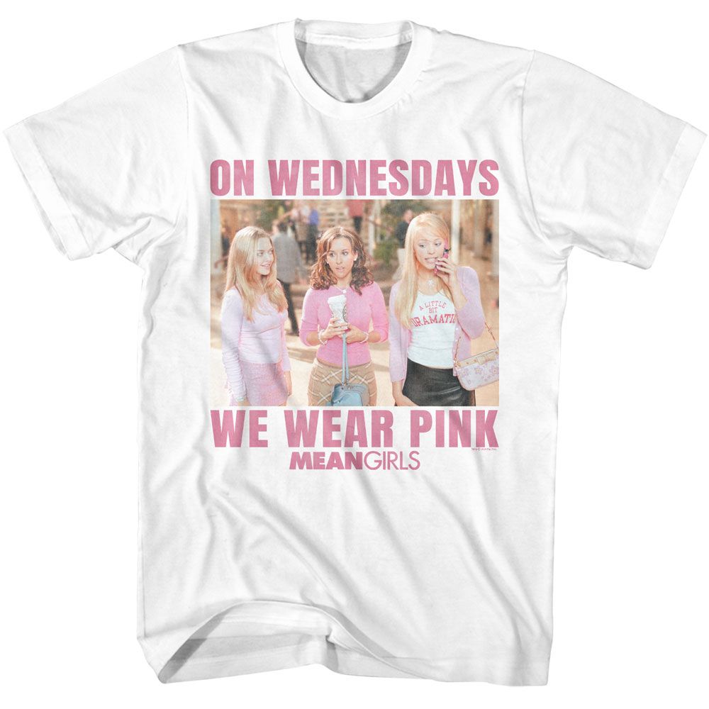 On Wednesdays We Wear Pink Mean Girls t-shirt in white