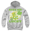 Care Bears Kiss Me I'M Lucky St. Patrick'S Day Good Luck Bear Youth Hoodie