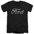 Ford Chrome Ford Logo V-Neck T-Shirt
