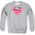 Superman Red & Gold Shield Athletic Heather Crewneck Sweatshirt