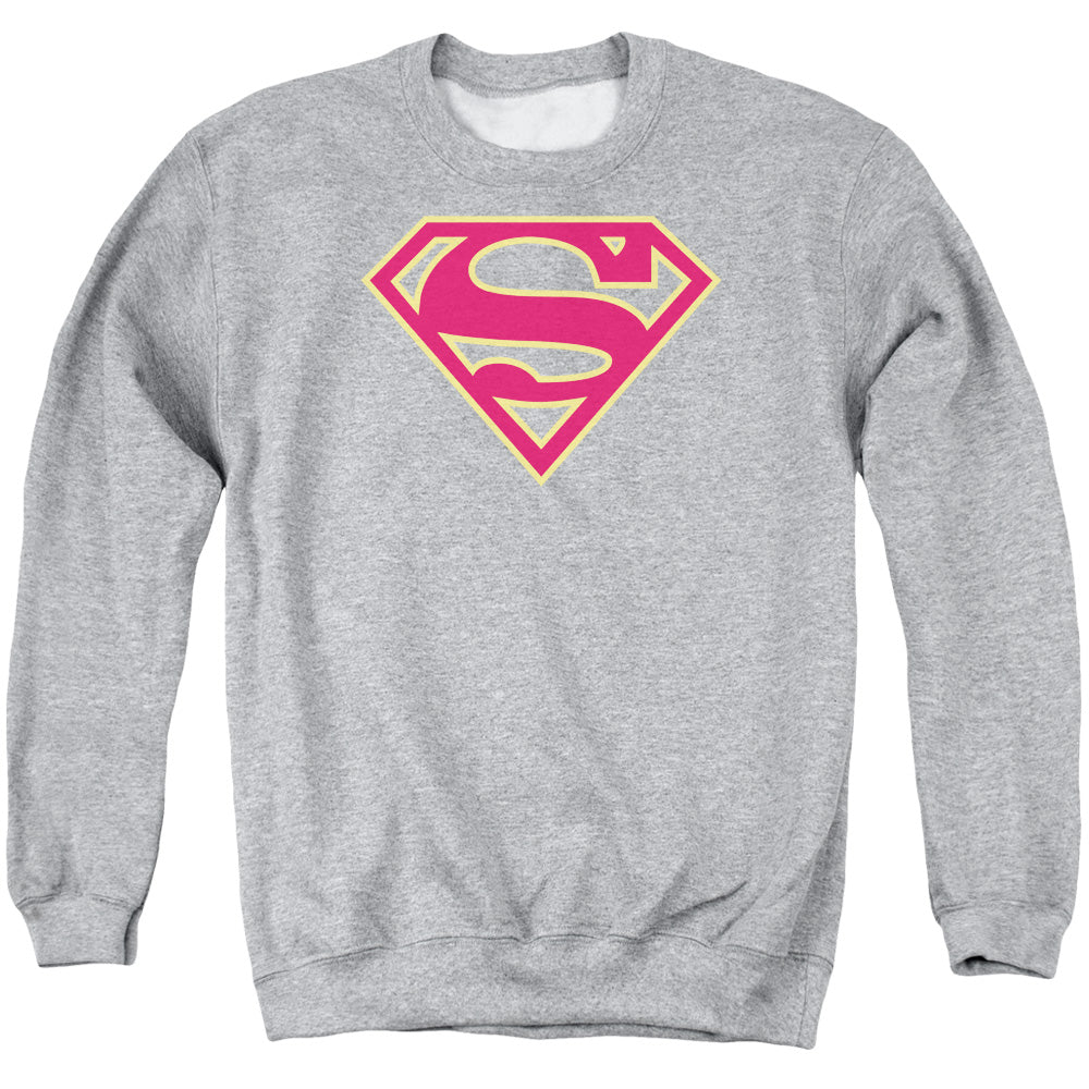 Superman Red & Gold Shield Athletic Heather Crewneck Sweatshirt