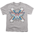 Wonder Woman Burst Emblem on Athletic Heather Youth/Toddler T-Shirt