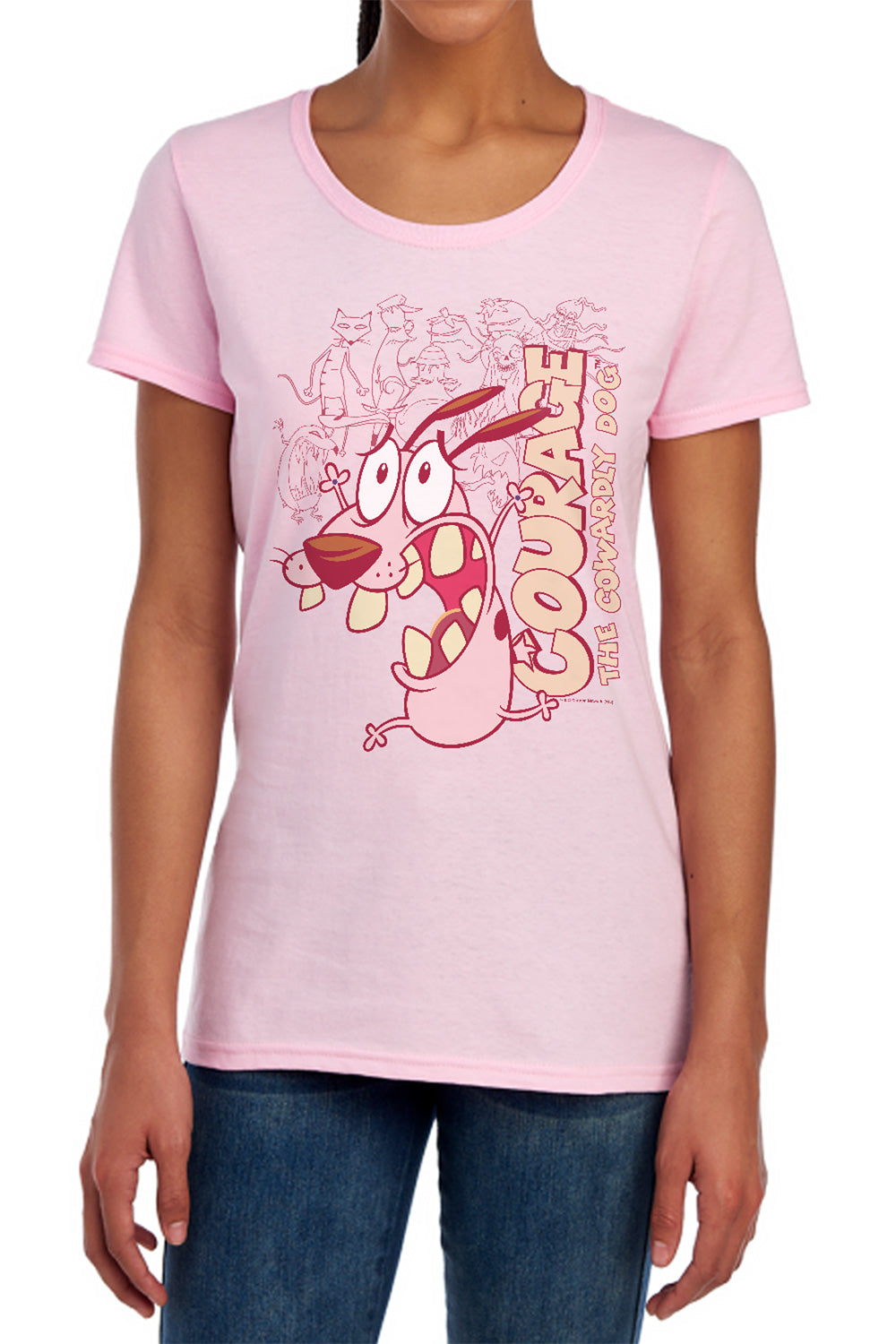 Courage the Cowardly Dog Running Scared Womens T-Shirt