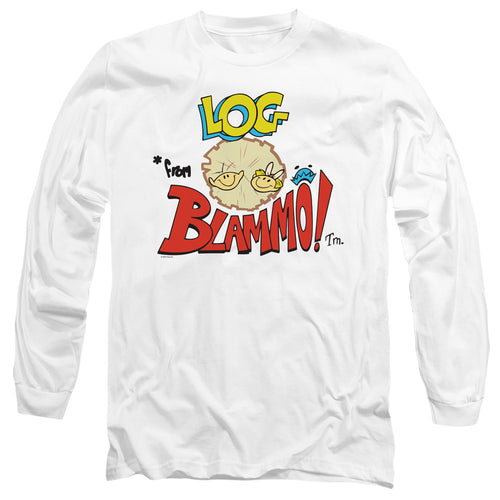 Ren and Stimpy Log from Blammo Long Sleeve T-Shirt