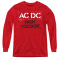 AC/DC High Voltage Stencil Youth Long Sleeve T-Shirt