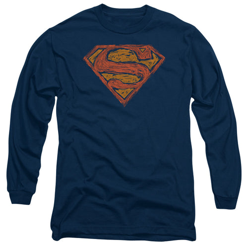 Superman Messy S Long Sleeve T-Shirt