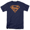 Superman Navy & Orange Shield Navy T-Shirt