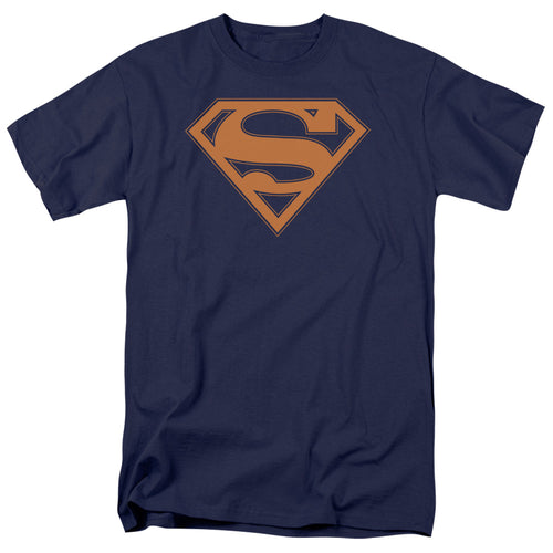 Superman Navy & Orange Shield Navy T-Shirt