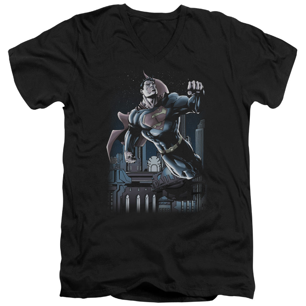 Superman Night Fight V-Neck T-Shirt