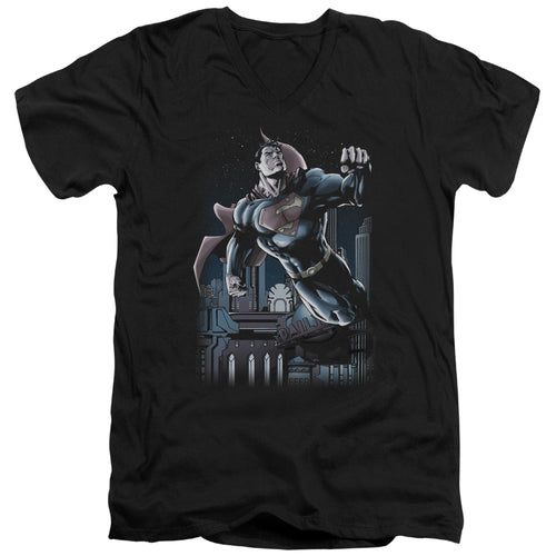 Superman Night Fight V-Neck T-Shirt