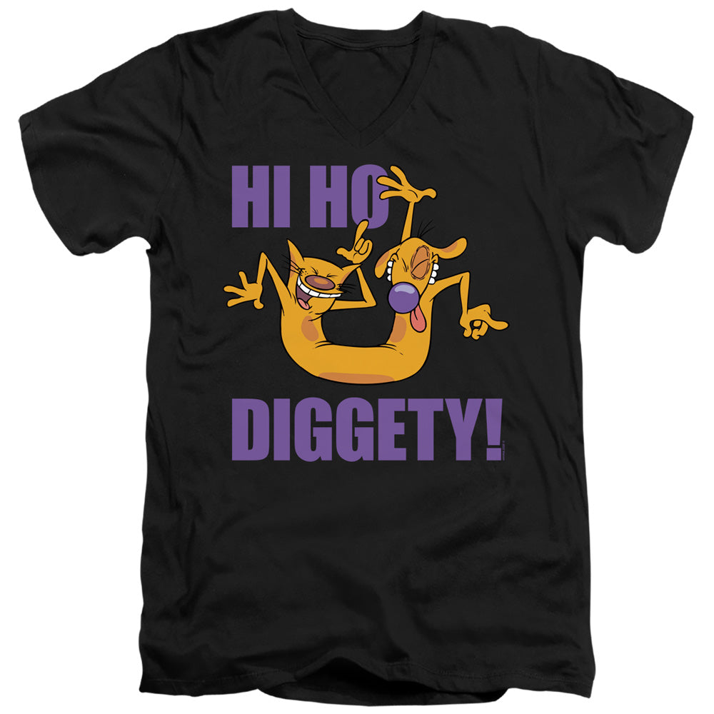 CatDog Hi Ho Diggety V-Neck T-Shirt