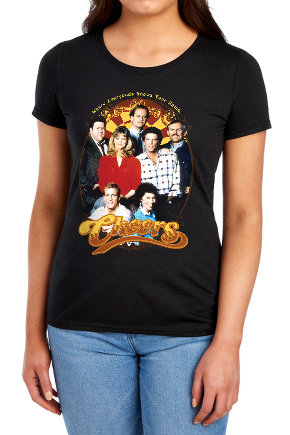 Cheers Group Shot Womens T-Shirt