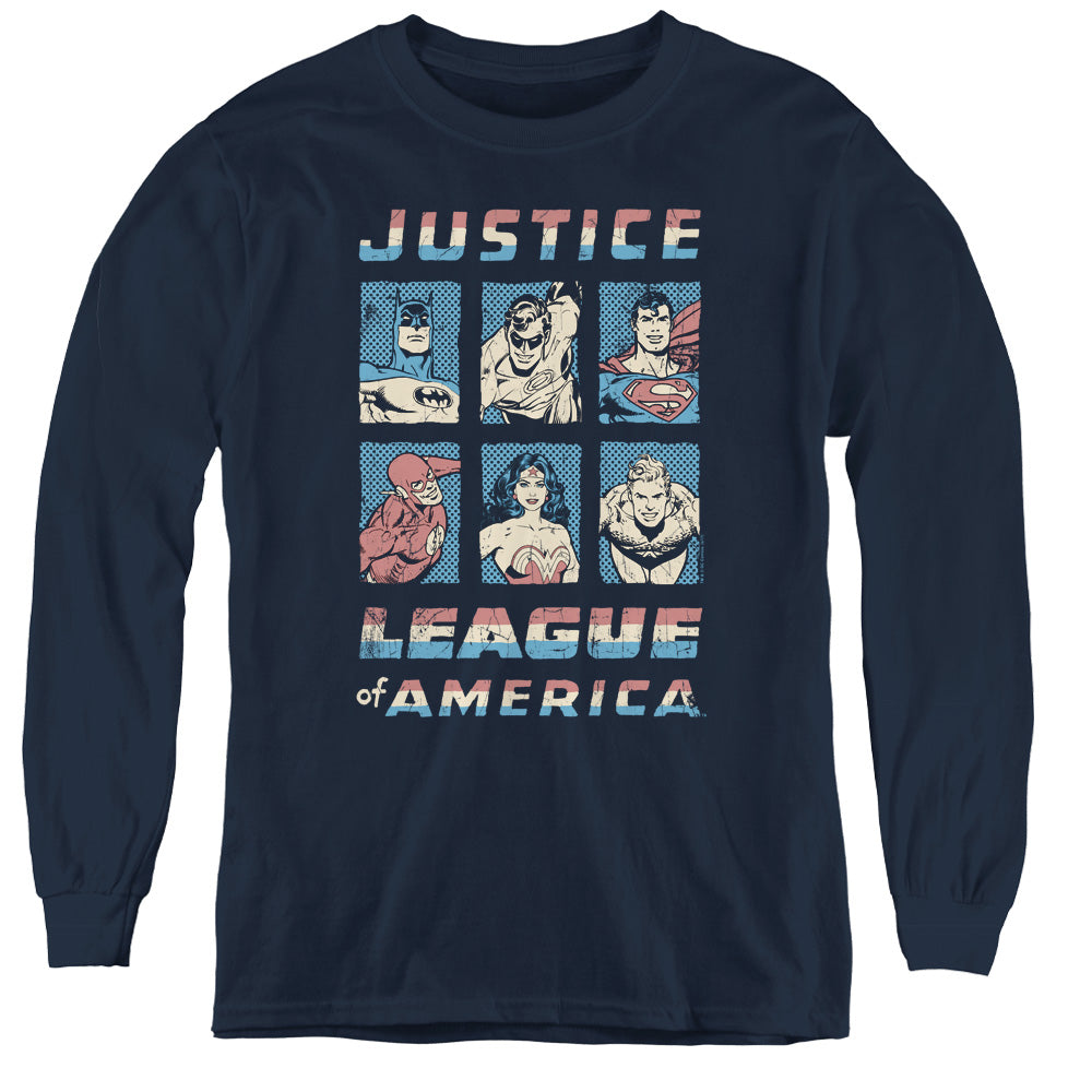 Justice League American League Youth Long Sleeve T-Shirt