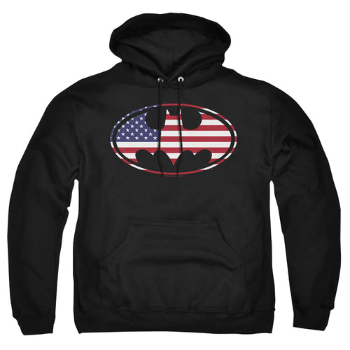 Batman American Flag Oval Pullover Hoodie