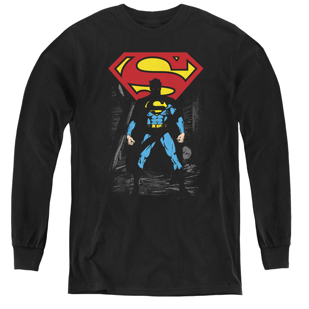 Superman Dark Alley Youth Long Sleeve T-Shirt