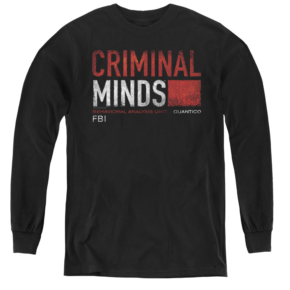 Criminal Minds Title Card Youth Long Sleeve T-Shirt