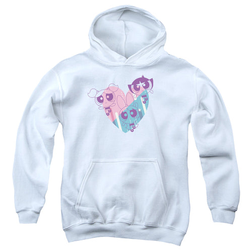 The Powerpuff Girls Pastel Heart Youth Hoodie