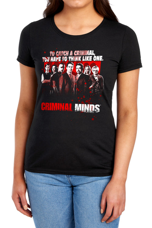 Criminal Minds Think Like One Womens T-Shirt